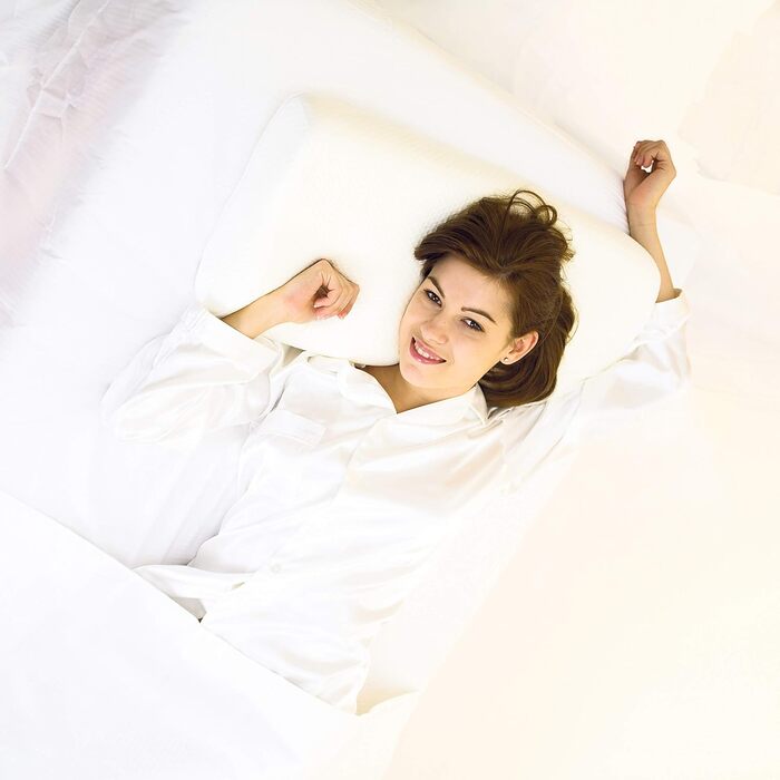 Віскоеластична подушка для шиї, 60 x 30 x 12 см, регульована по висоті