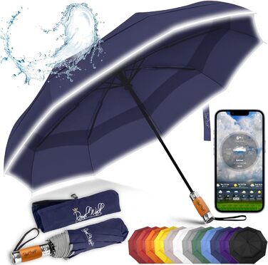 Парасолька Royal Walk Складна парасолька Штормозахисна Автоматична Увімкнена та Закрита Вітрозахисна Подвійний навіс Маленька стай