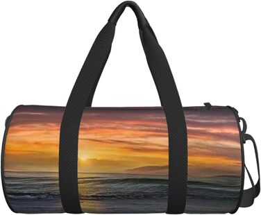 Спортивна дорожня сумка Bodybuilding Evolution великої місткості, легка та міцна, ідеальний подарунок для походів, відпочинку, ділових поїздок та іншого, дизайн Захід сонця на пляжі, універсальний розмір