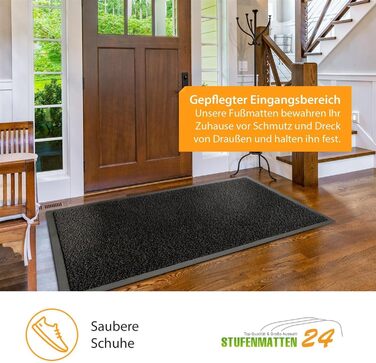 Килимок для захисту від пилу Kettelservice-Metzker Килимок для прибирання Різне Кольори та розміри сіро-чорний строкатий 120 х 180