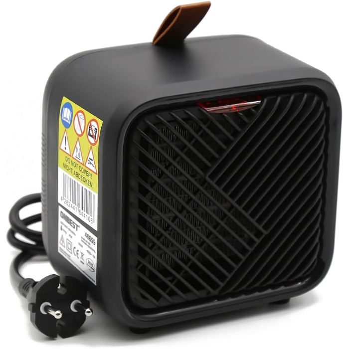 Керамічний електричний вентилятор-обігрівач 3-в-1 маленький та тихий електричний обігрівач з термостатом (1000/1500 Вт вентилятор 4 Вт), енергозберігаючий електричний обігрівач/дуводув для використання в приміщенні