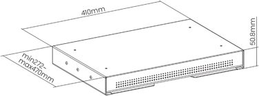 Шухляда під столом, вузька, чорна