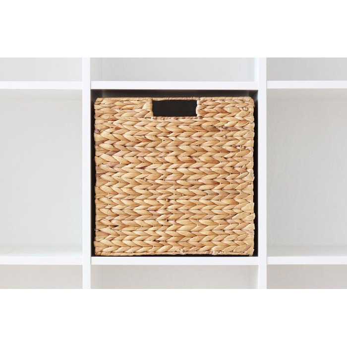 Кошики Kallax, набір з 2 шт. Виріб з натурального водяного гіацинта Ідеально підходить для полиць Kallax 34 x 32 x 32 см Міцний кошик для зберігання Складаний Спеціальна пропозиція