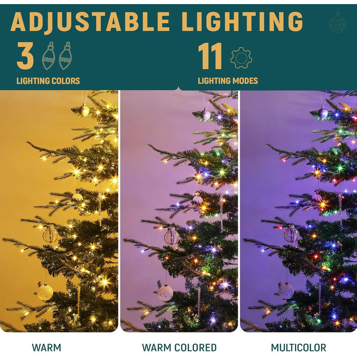 Штучна різдвяна ялинка з вогнями 198 см YITAHOME