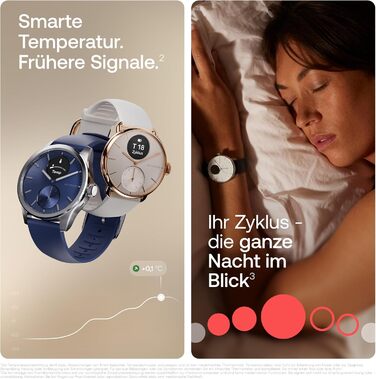 Гібридний смарт-годинник для здоров&39я серця для чоловіків та жінок - ЕКГ, SPO2, моніторинг температури, відстеження сну, здоров&39я дихання, відстеження циклу, 30-денний час роботи від батареї, iOS та Android Rotgold ScanWatch 2 - 38 мм, 2