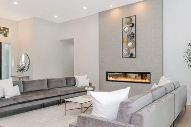 Металевий фотошпалери Kobolo настінне оздоблення металевий малюнок - з кільцями, колами та дзеркалами - 90x31 см