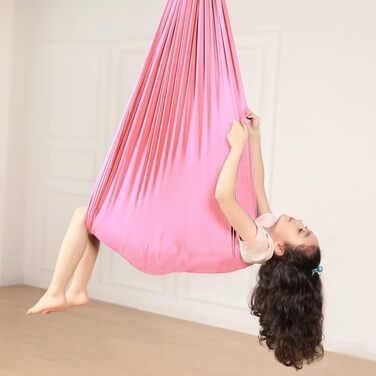 Універсальний надлегкий гамак для використання в приміщенні та на вулиці, вантажопідйомність 200 кг, дихаючий нейлон У комплекті 2 подовжувальні ремені, 1 високоякісний карабін, 1 монтажна пластина, 8 гвинтів (рожевий) Рожевий 280*150 см