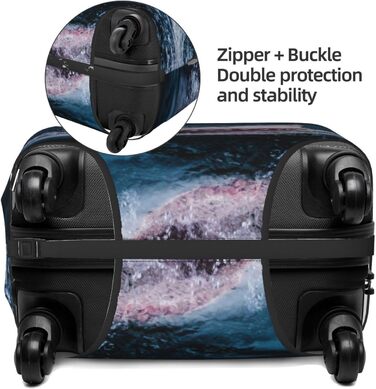 Чохол для валізи BAFAFA з принтом Морський бриз, захисний еластичний чохол від подряпин та пилу для багажу, чорний, розмір 90