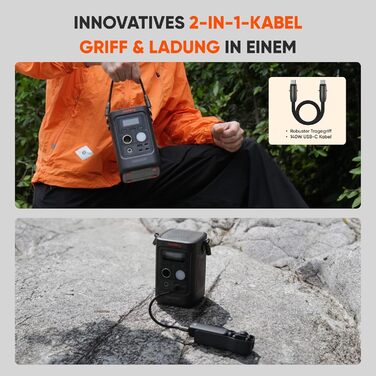 Портативна електростанція Jackery Explorer 300D, акумулятор LFP 288 Втгод, живлення постійного струму 300 Вт, 2 порти USB-C до 140 Вт, легкий та компактний сонячний генератор для кемпінгу, подорожей та автофургонів E300D