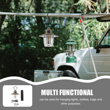 Портативний світлодіодний кемпінговий ліхтар із шипом для землі, акумуляторний, ударостійкий, у вінтажному стилі, теплий білий колір, білий ліхтар для намету на вулиці для надзвичайних ситуацій та риболовлі