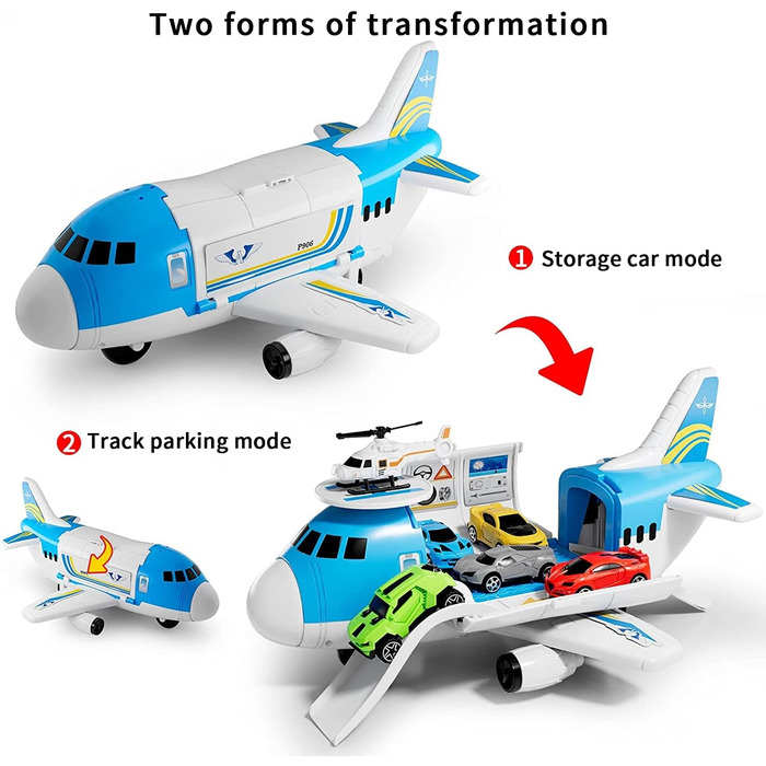 Іграшка для хлопчиків віком від 3 років, іграшкова машинка-літачок 19-в-1 для дітей, розвиваюча іграшка для хлопчиків та дівчаток