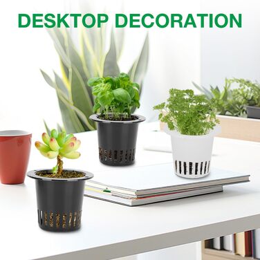 Сітчастий горщик для гідропоніки Tomotato, сітчастий горщик для рослин для гідропоніки, 50 упаковок, пластиковий сітчастий горщик для гідропоніки для гідропоніки рослинних орхідей (білий)