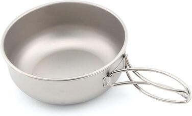 Титанова миска Keith, 300 мл 600 мл, надлегка, кемпінговий посуд, миски для пікніка, портативна, складна ручка (Ti5324-400 мл)