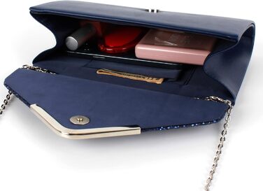 Жіноча блискуча клатч-елегантна вечірня сумка блискуча сумка-конверт зі стразами сумка під пахви з ланцюжком для весілля випускного вечірки шкіряна синя