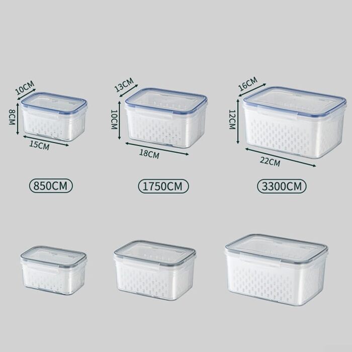 Герметичний контейнер для зберігання продуктів з вбудованим друшляком, SML ідеальний вибір для кухні