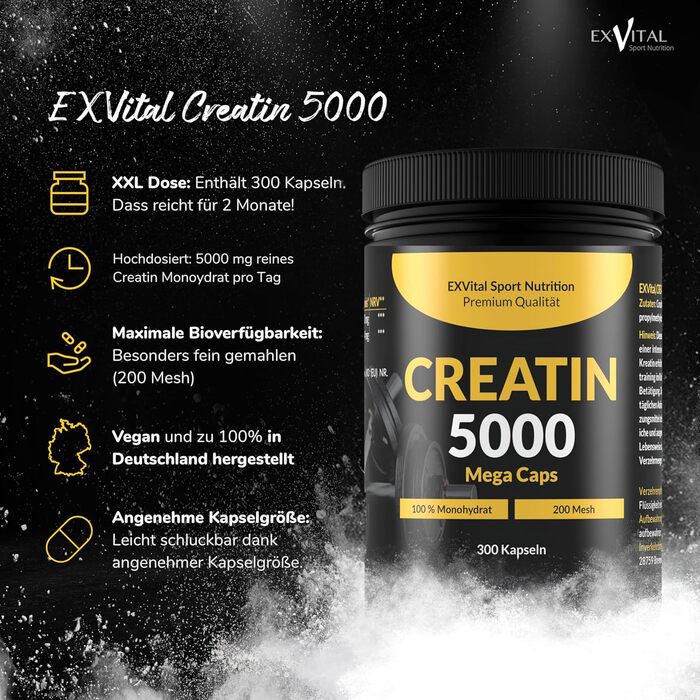 Креатин Mega Capsules 5000, 300 капсул