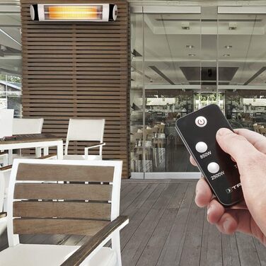 Інфрачервоний обігрівач для тераси TROTEC IR 2570 S Теплова потужність 850 Вт / 1650 Вт / 2500 Вт Окремостоячий пристрій, настінний монтаж, включаючи пульт дистанційного керування, з функцією таймера