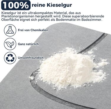 Килимок для ванни з діатомової землі, нековзний, килимок для душу, килимок для ванної, швидковисихаючий, килимок для підлоги зі 100 натурального каменю, килимок для ванної 60x39 см, суперпоглинаючий, килимок для ванної кімнати, килимок для ванної кімнати,