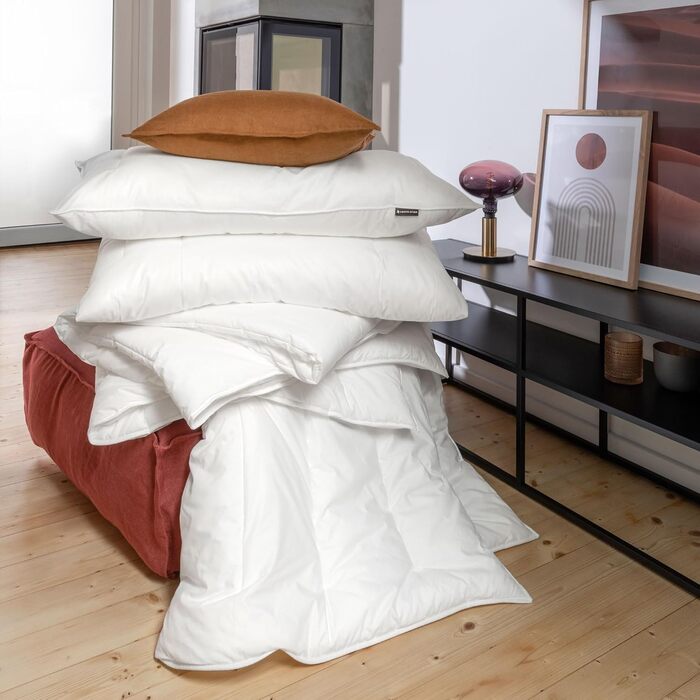 Подушка Centa-Star Vital Plus, 80 x 80 см, брендовані кульки з порожнистого волокна, змінний наповнювач, із застібкою-блискавкою, Oeko-Tex Standard 100 Клас 1, біла, (1 упаковка)