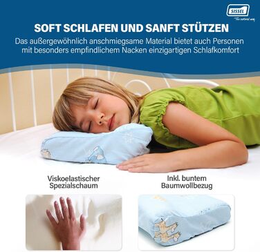 Ортопедична подушка для шиї для дітей 4-7 років Ергономічна для здоров&39я хребта В&39язкопружна піна Можна прати Ідеально підходить для подорожей Розміри 37x25 см Комфорт і захист