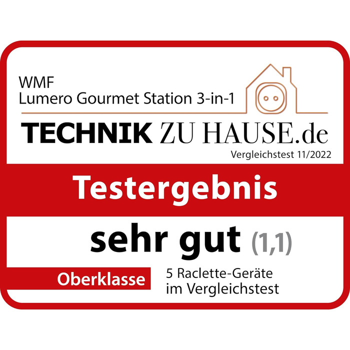 На 8 осіб, раклет фондю комбо, електричний, контроль температури, освітлення, 1800 Вт, компактний, матовий з нержавіючої сталі, 3in1 Gourmet Station