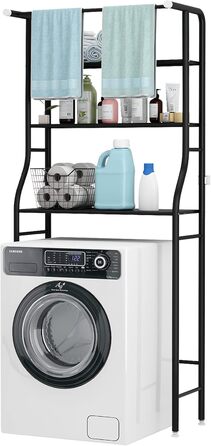 Для економії місця у ванній кімнаті, над полицею для пральної машини, органайзер для зберігання на кутовій підставці для ванної кі