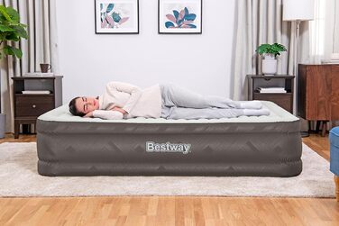 Надувне ліжко Bestway Fortech з вбудованим електричним насосом Double XL/Mid 203 x 152 x 46 см