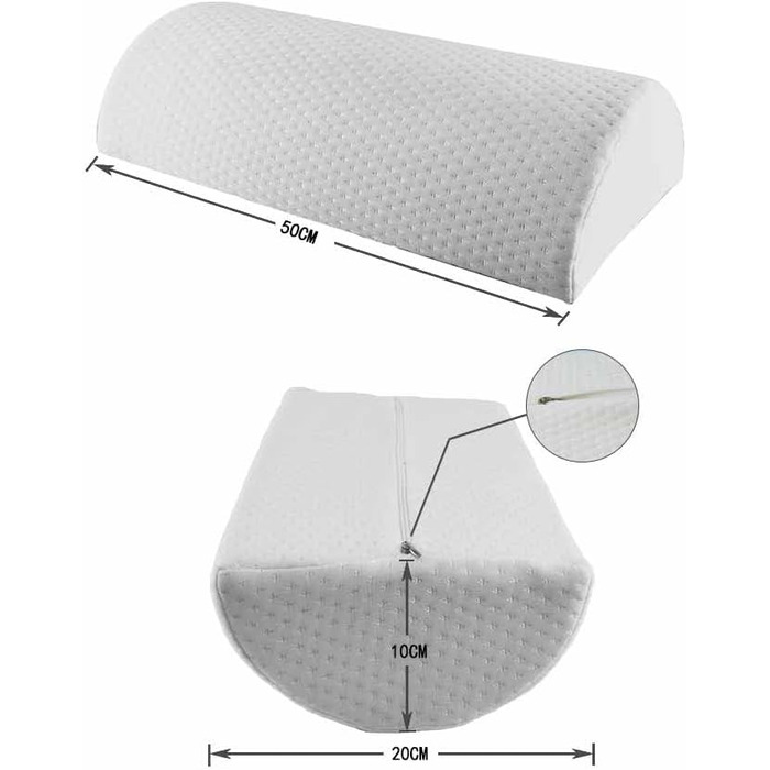 Подушка для колін для тих, хто спить на боці, подушка для довгих ніг, подушка для колін, з піни з ефектом пам&39яті, може використовуватися як подушка для шиї, поперекової подушки, подушка для ніг, подушка для щиколоток, 50*20*10 см