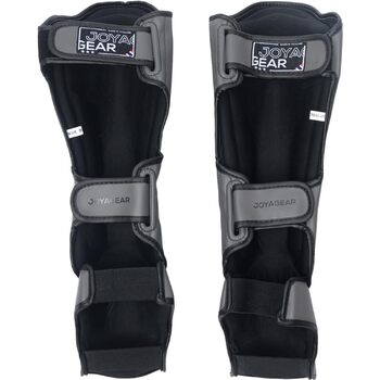 Щитки для гомілок JOYA преміум-класу для кікбоксингу - традиційно виготовлені вручну в Таїланді з високоякісної шкіри - Захист гомілок для спарингу в бойових мистецтвах - Щитки для гомілок - Joya Fight Gear L сірий