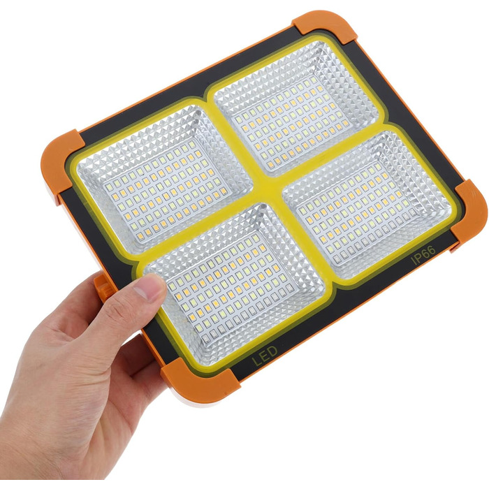 Сонячний акумуляторний магнітний світлодіодний робочий ліхтар FOMIYES, зовнішній аварійний ліхтар із вибухобезпечним корпусом, компактний для кемпінгу, риболовлі, походів