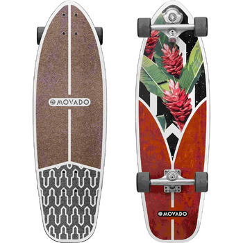 Серф-скейтборд Tropical Vintage Retro Cruiser лонгборд вінтажний ретро-круїзер тропічний ABEC-11 високошвидкісний унісекс повний комплект Deck 1 для карвінгу серфінгу по асфальту дерев'яна дека оригінал 2025