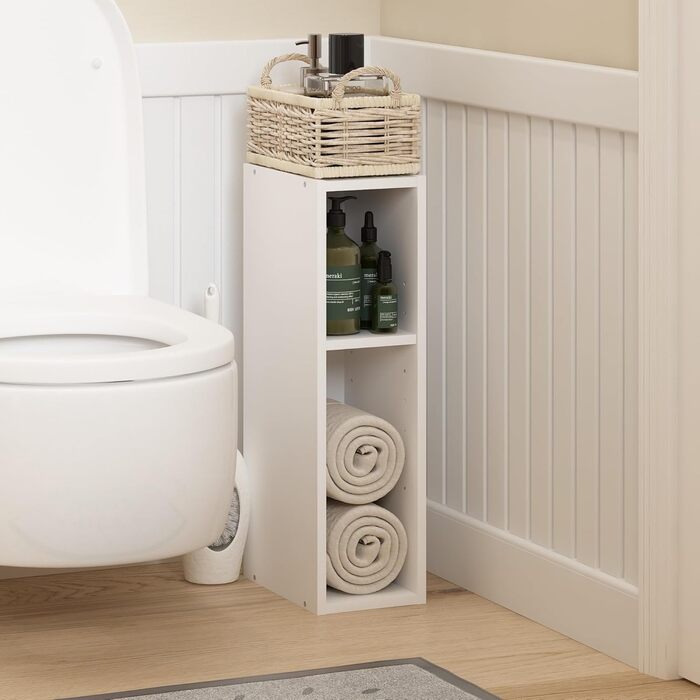 Рівнева, компактна полиця для зберігання, книжкова полиця, ширина 15 см, біла 2-рівнева ширина 15 см біла, 2-