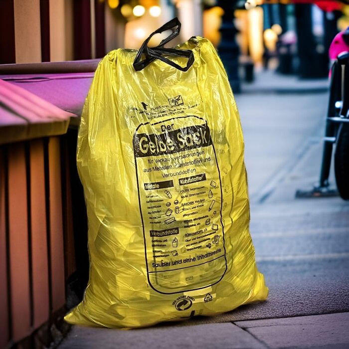 Жовтих пакетів для переробки та відходів, 90 л, 130