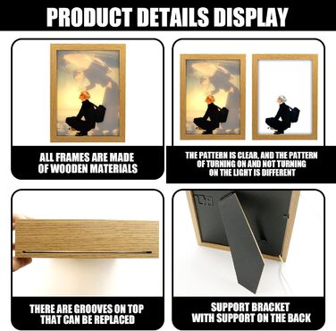 Картини з підсвічуванням OPEIXSAYKOC, світлодіодний декор для стін, світлодіодне художнє освітлення, живлення від USB, 3 режими ос