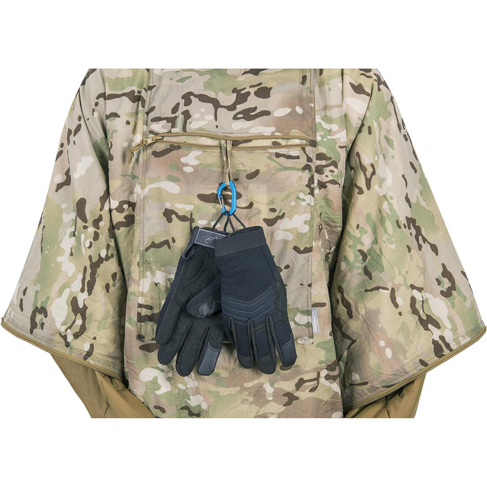 Військове пончо Helikon-Tex Swagman Roll, багатоцільове пончо від дощу та надзвичайних ситуацій, спорядження для виживання, ковдра та куртка Woobie, один розмір, колір аквамаринового синього кольору