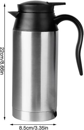 Автомобільний чайник з нержавіючої сталі 12 В, 750 мл Дорожній чайник Чайник для кемпінгу Прикурювач, портативний дорожній чайник