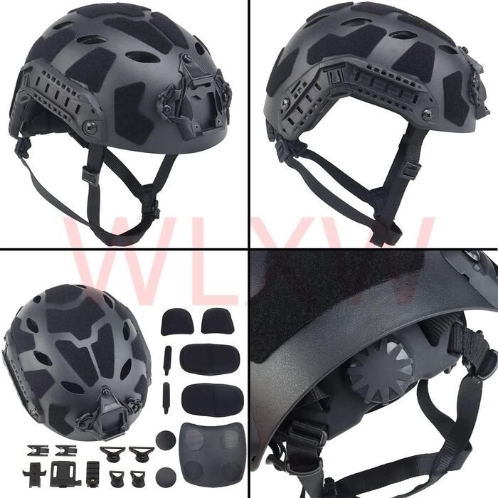 Нефункціональна тактична подвійна респіраторна напівмаска, швидка тактична шоломна протигазка, напівмаска для страйкболу, CS, косплею, мисливського спорядження, чорна