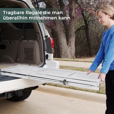 Складана полиця DEANIC, 4-рівнева книжкова полиця, кухонні полиці на колесах, металева полиця для вітальні, комора (61 x 116 x 28 см, білий) білий 4 яруси