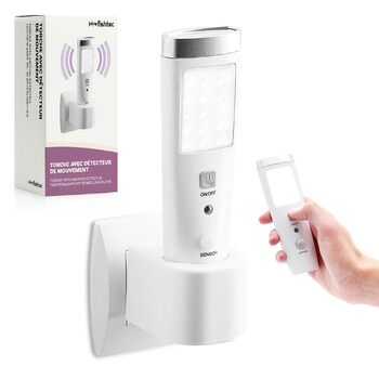 Датчик присутності - Кутове виявлення 60 - 15 передніх світлодіодів та 5 верхніх світлодіодів - Перезаряджається від мережі - Бездротовий індукційний зарядний пристрій - 3,7 В - Батарейка 15 см - Портативний ліхтарик - Білий