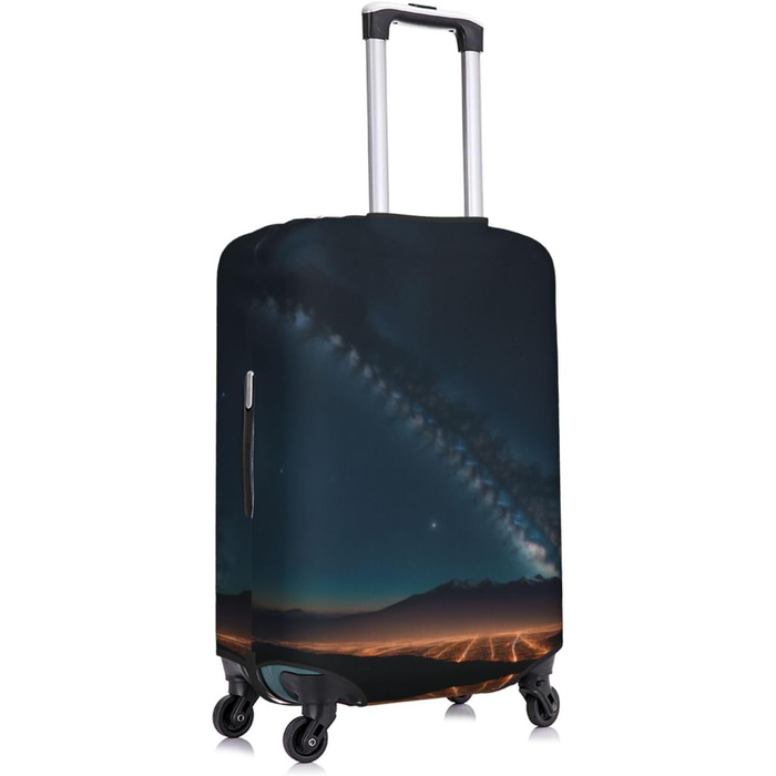Чохол для валізи Галактична ніч, міцний захист для багажу розміром 45.7-81.3 см, чорний, великий розмір