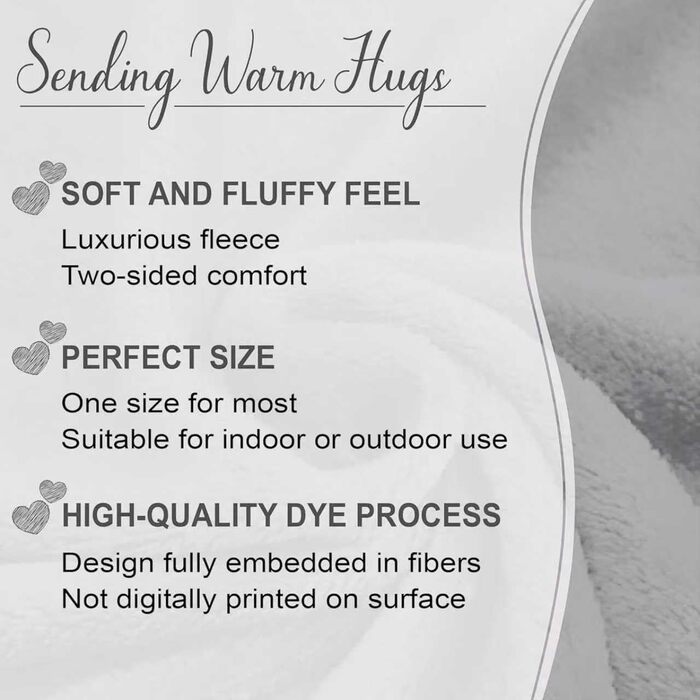 Подарунки для найкращих друзів, плед-обіймач з рукавами, подарунок на день народження найкращій подругі, подарунок для жінок, мами, дівчини, сестри, дружини, бабусі на Різдво, день народження, сірий