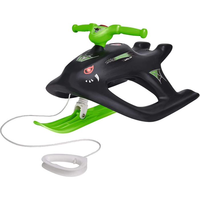 Санки BIG Bobby Sledge Wild Spider, кермові, з металевими полозами, чорні