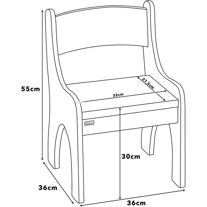Оригінальний дитячий стілець Levin від BioKinder Дерев&39яний стілець, дитячий стілець виготовлений зі 100 органічного масиву деревини, натурально оброблений олією та лаком, вільха та океанічний блакитний. Вільха натуральна океанічний блакитний лак.