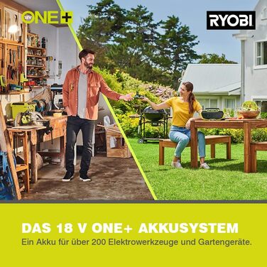 Акумуляторна газонокосарка RYOBI 18 V ONE OLM1833B (ширина зрізу 33 см, 5-позиційне регулювання висоти 25-65 мм, складна ручка, вкл. мульчувальний клин, 35-літровий мішок для трави, без акумулятора та зарядного пристрою в коробці) 33 см ширина зрізу без а