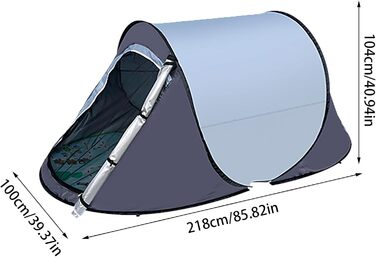 Складаний намет - Foreign Water of Cent Намет Parra 1 O 2 Persons з сонцезахисним тентом Миттєвий сімейний притулок CN з автоматичним встановленням Зовнішнє зберігання тенту