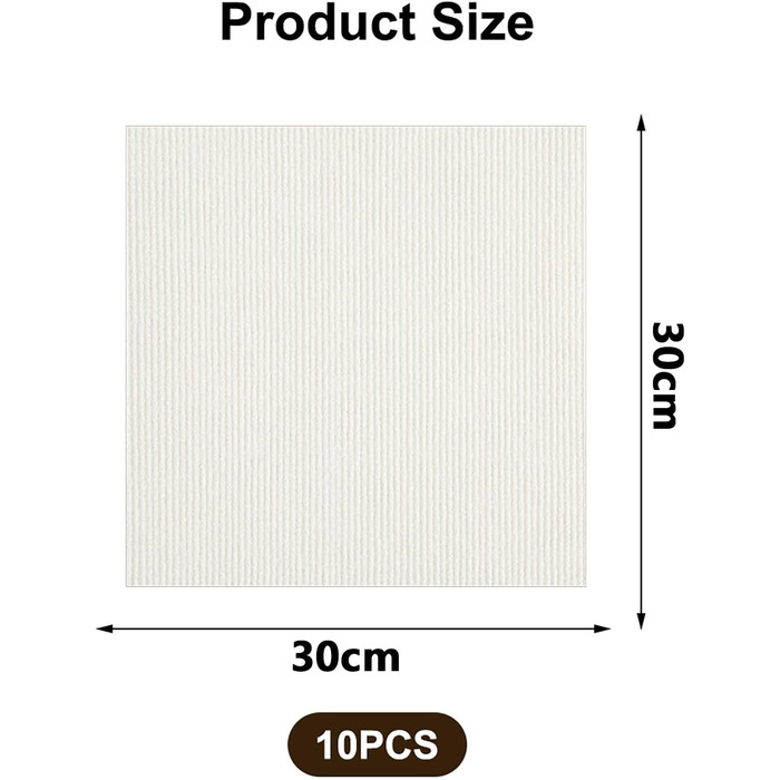 Килимових плиток, 30x30 см, самоклеюче голковолокнисте покриття для підлоги, самоклеюча антистатична стрічка, нековзний латекс, тихий, килим у квадратну смужку для офісного та комерційного використання (бежевий), 10