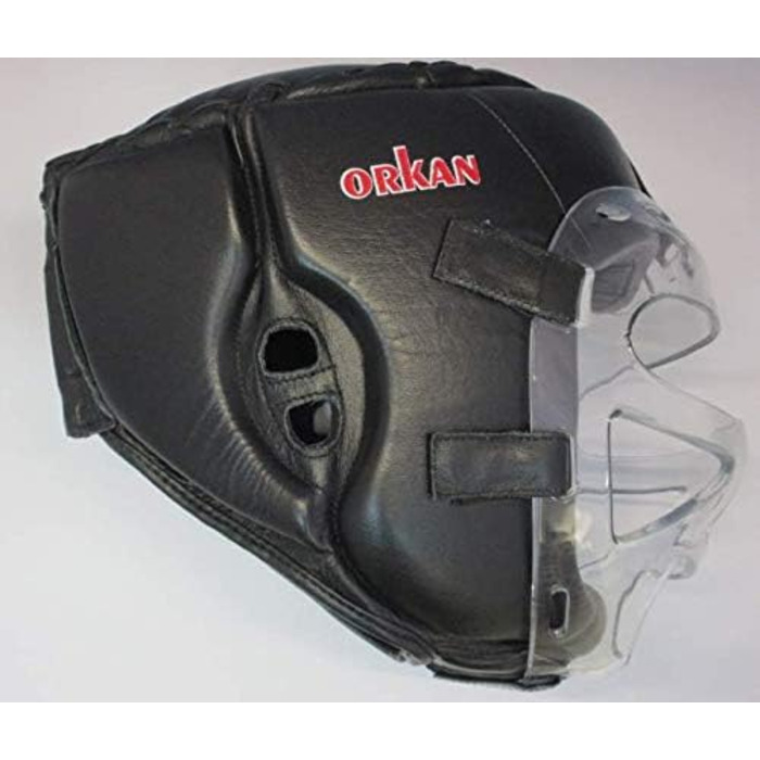 Захист голови Orkan Fighter з маскою зі шкіри, розмір L