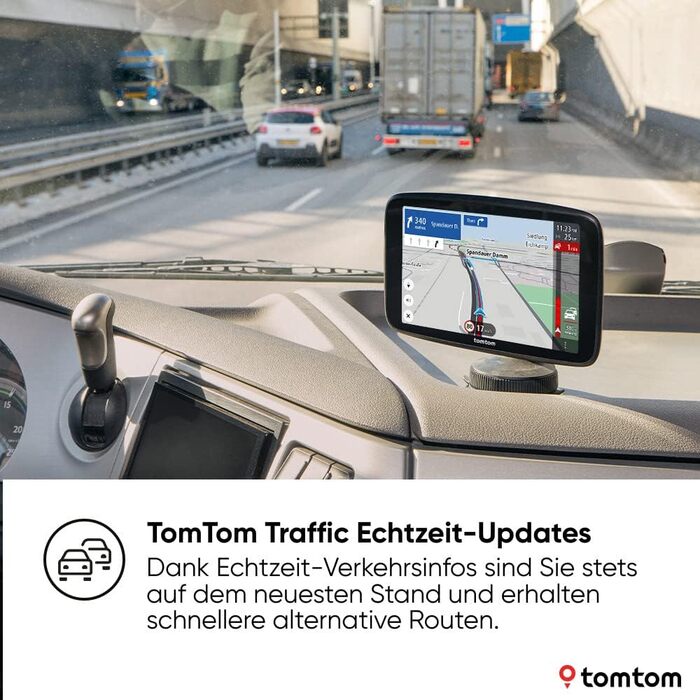 Навігаційна система TomTom Truck GO Expert Plus (7-дюймовий дисплей, ведення маршруту та точки інтересу для великих транспортних засобів, включаючи TomTom Traffic, карти світу, попередження про обмеження руху в режимі реального часу) 7-дюймовий одинарний 