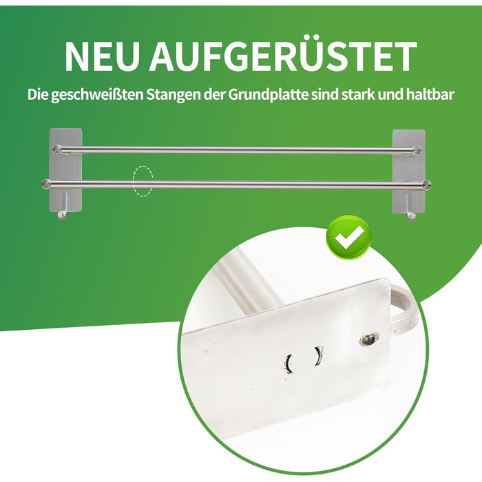 Полотенцесушитель без свердління Полотенцесушитель для ванної Нержавіюча сталь Полотенцесушитель для чаю Самоклеючий Полотенцесуши