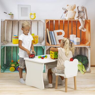 Маленький дерев&39яний стільчик для дітей, дитячий стілець/табурет/стілець, 52 x 25 x 25 см та висота сидіння 27 см, для дітей віком 3, 4, 5, 6, 7 років, натуральні дитячі меблі